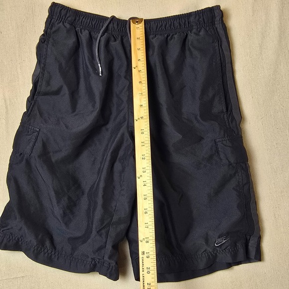 Vintage Nike Men's Cargo Shorts Size M Black Gray Relaxed Fit Mesh Lined - Picture 6 of 15